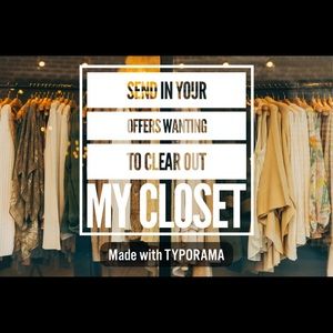 Closet clear out!!!!! Prices negotiable.